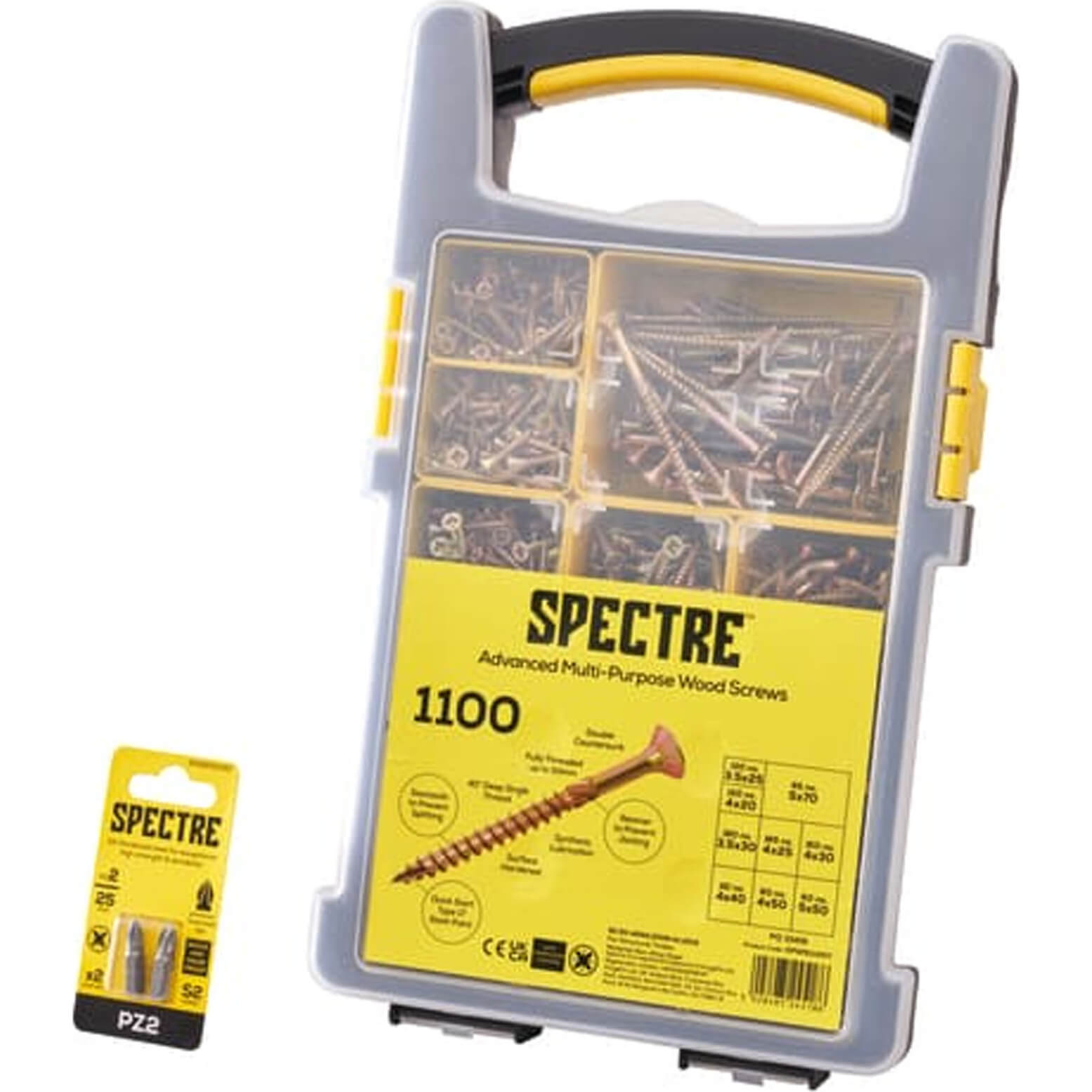 Forgefix Spectre 1100 Piece Advanced Wood Screws Kit