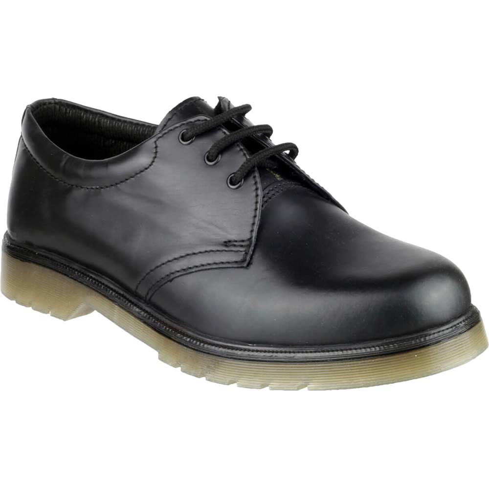Image of Amblers Aldershot Leather Gibson Shoe Black Size 7