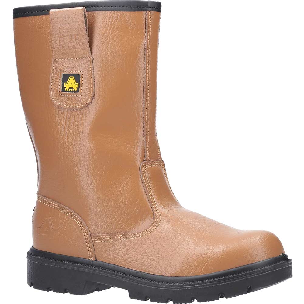 Photo of Amblers Mens Safety Fs124 Water Resistant Pull On Safety Rigger Boots Tan Size 3