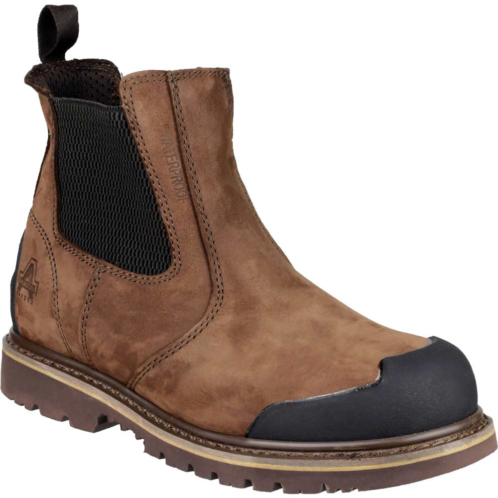 Photo of Amblers Mens Safety Fs225 Goodyear Welted Waterproof Pull On Chelsea Safety Boots6 Brown Size 12