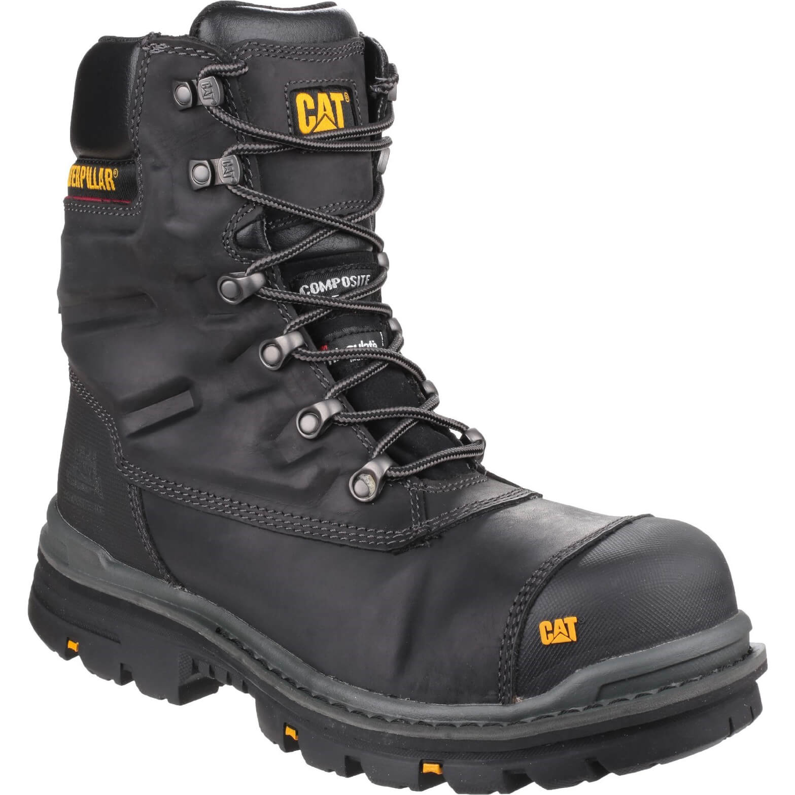 Caterpillar Mens Premier Waterproof Safety Boots Black Size 12