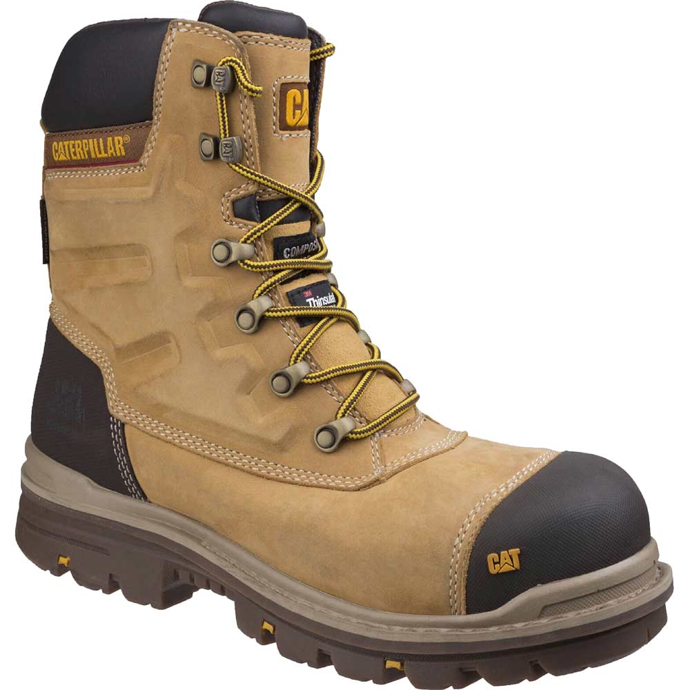 Photo of Caterpillar Mens Premier Waterproof Safety Boots Honey Size 7