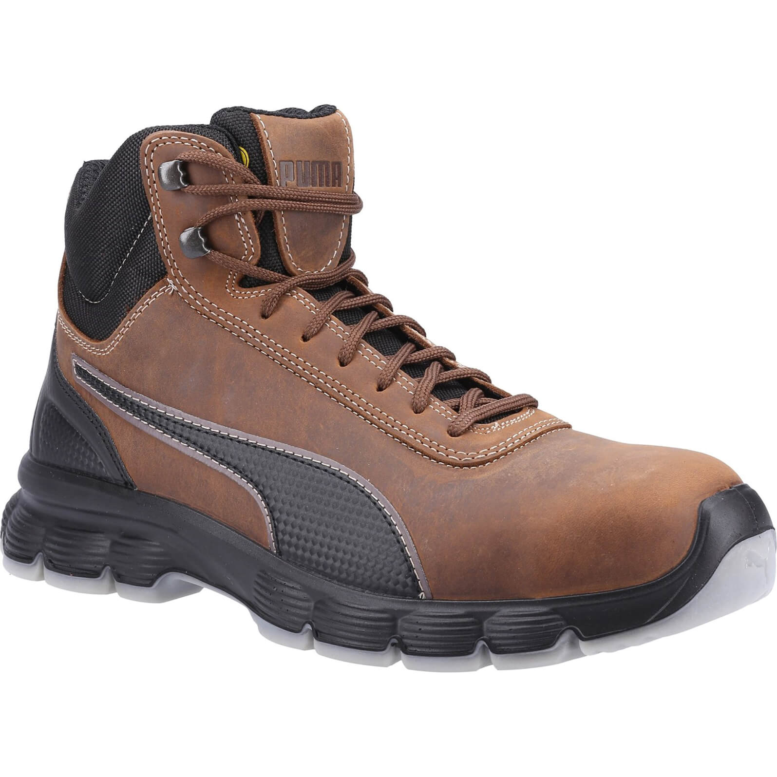 Puma Mens Safety Condor Mid Safety Boots Brown Size 10.5