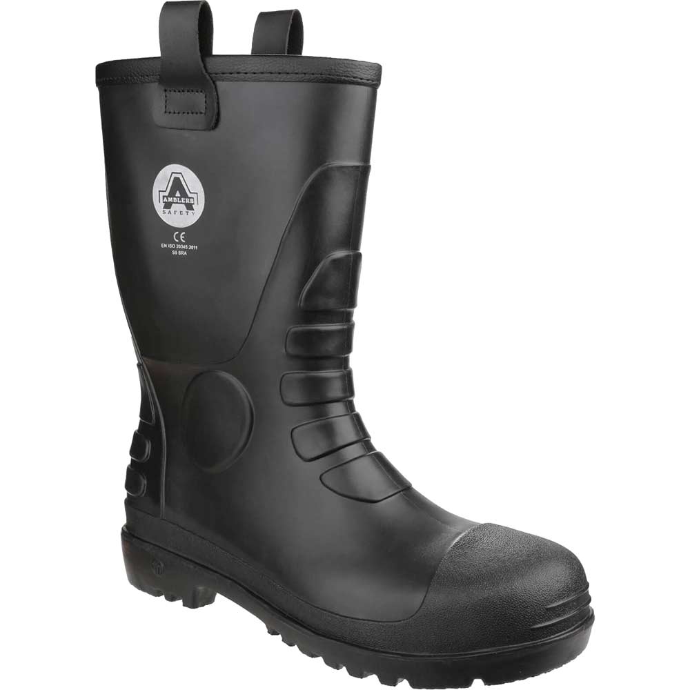 Photo of Amblers Mens Safety Fs90 Waterproof Pvc Pull On Safety Rigger Boots Black Size 4