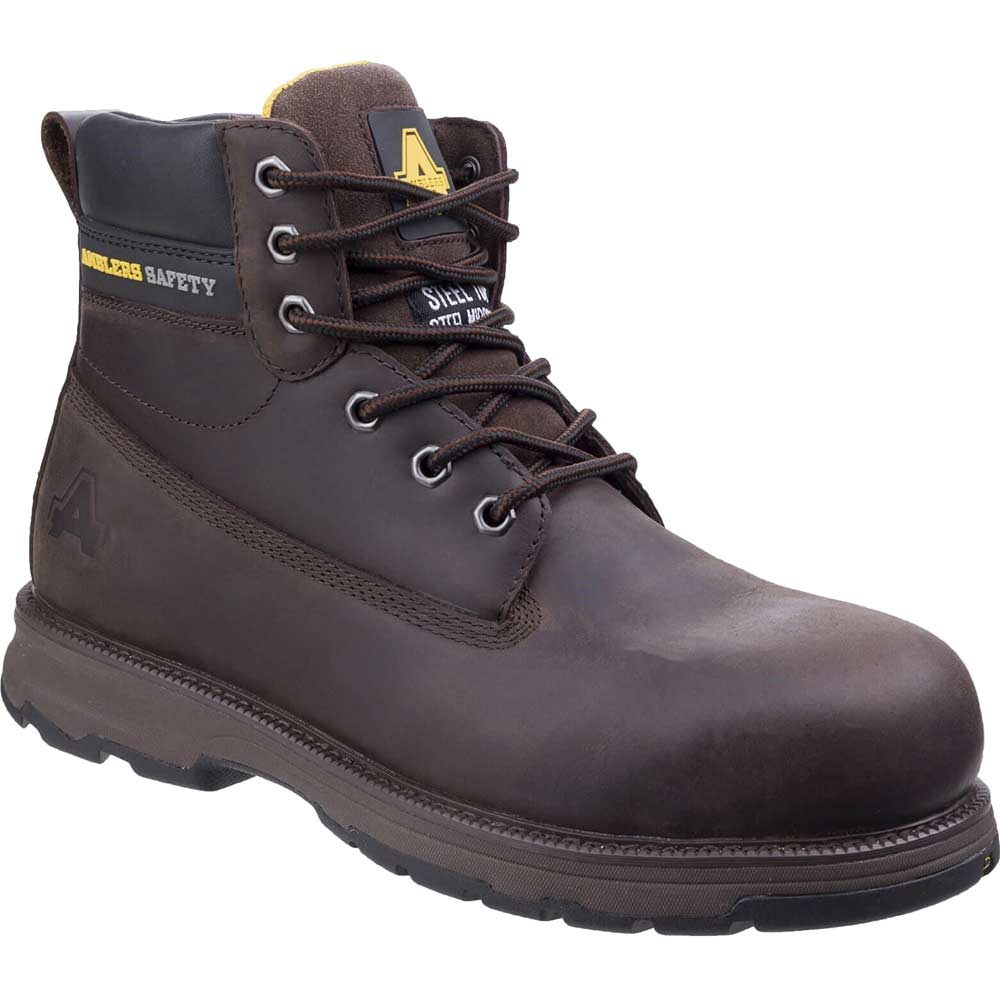 Image of Amblers Mens Safety As170 Lightweight Full Grain Leather Safety Boots Brown Size 6