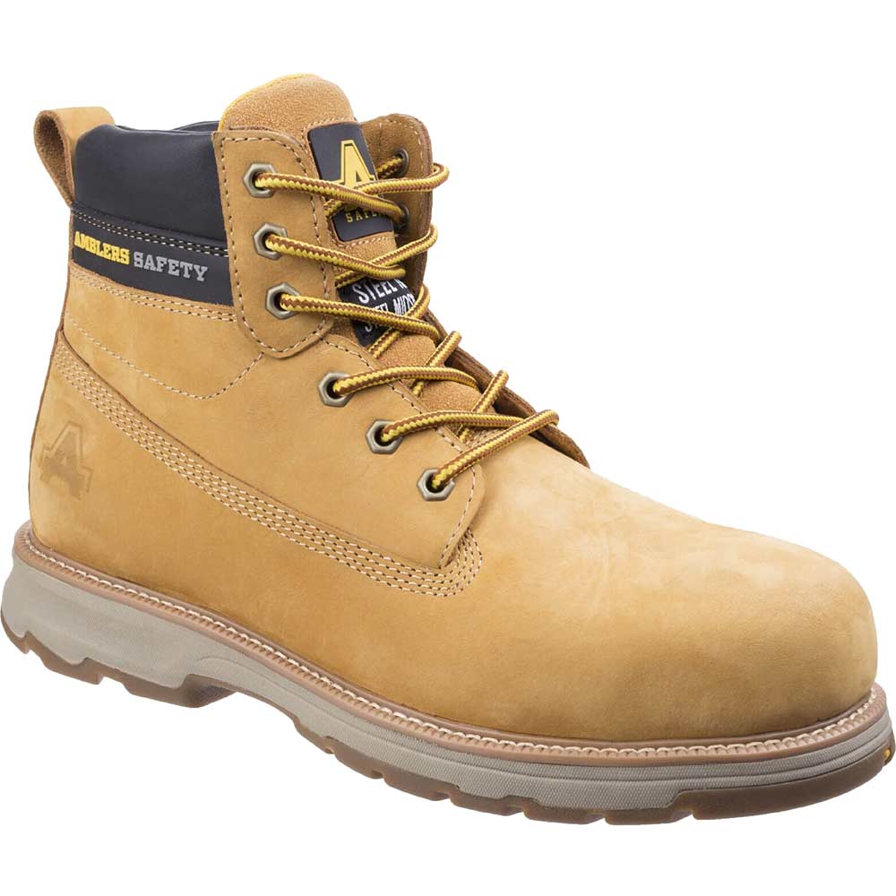 Image of Amblers Mens Safety As170 Lightweight Full Grain Leather Safety Boots Honey Size 6