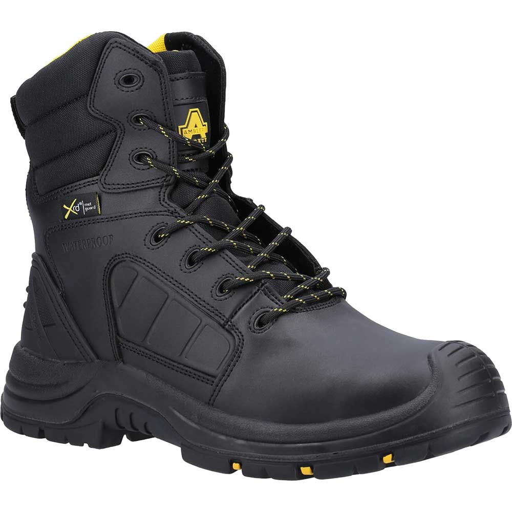 Photo of Amblers Safety As350c Berwyn Hi-leg Waterproof Metal Free Metatarsal Safety Boot Black Size 9