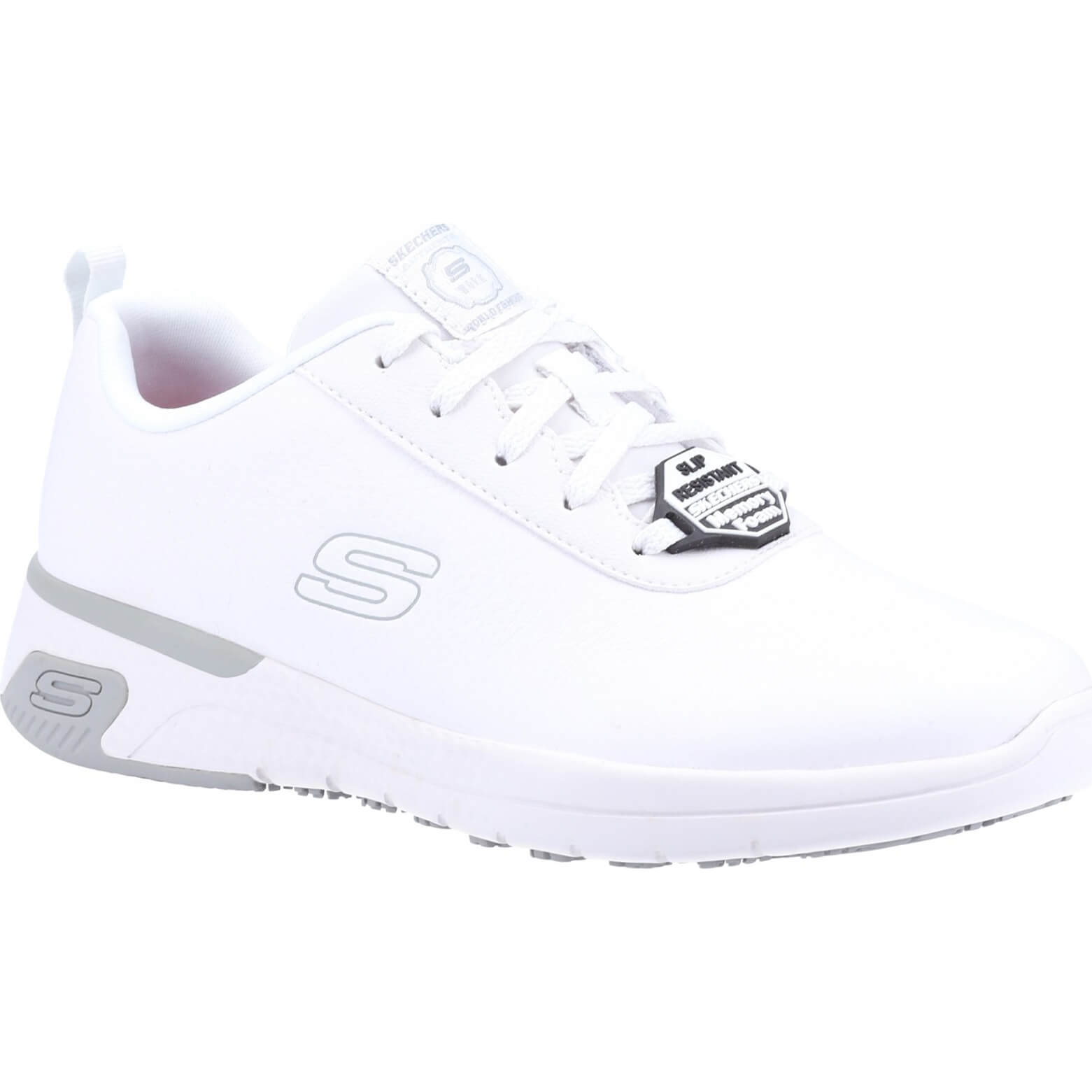 Skechers Marsing Gmina Womens Slip Resistant Shoes White Size 5