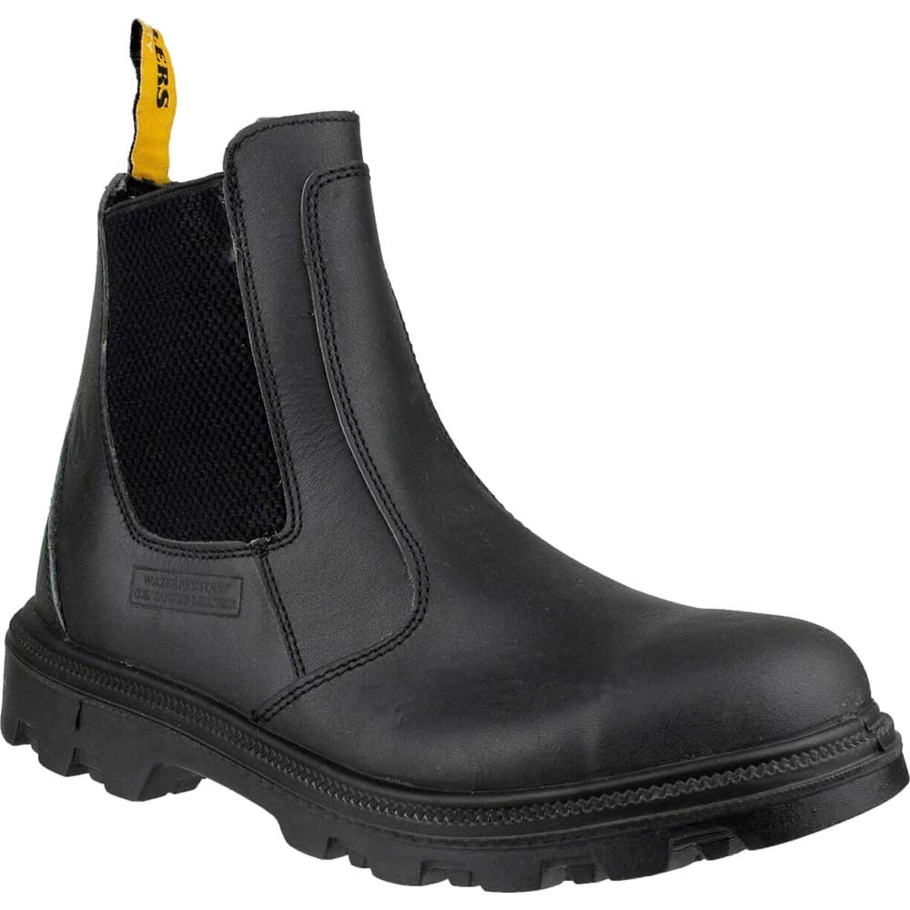 Photo of Amblers Mens Safety Fs129 Water Resistant Pull On Safety Dealer Boots Black Size 11