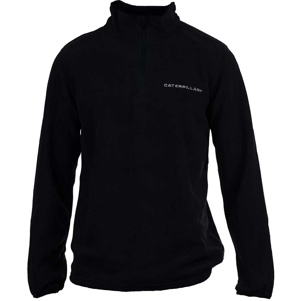 Image of Caterpillar Mens Quarter Zip Microfleece Black S