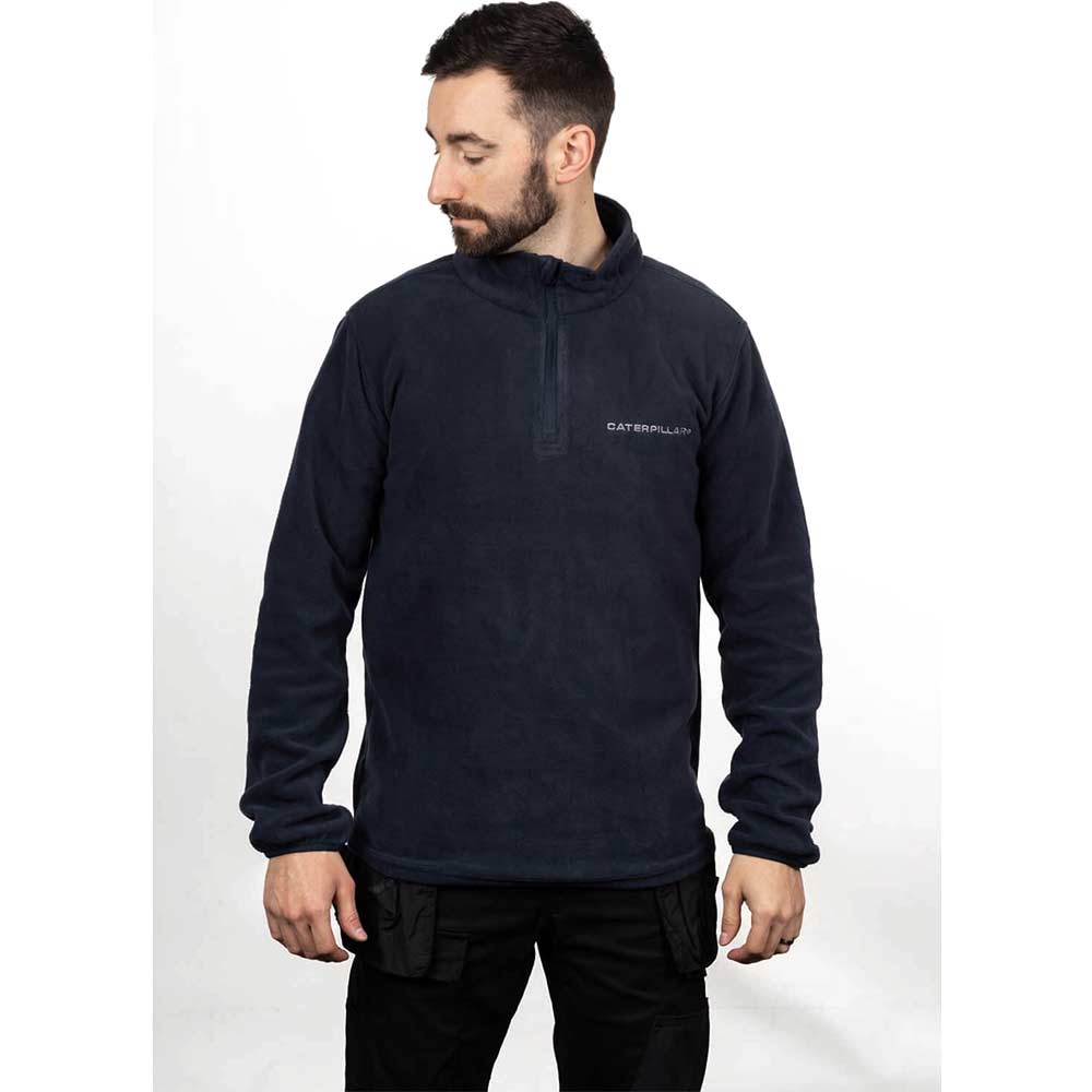 Image of Caterpillar Mens Quarter Zip Microfleece Eclipse S