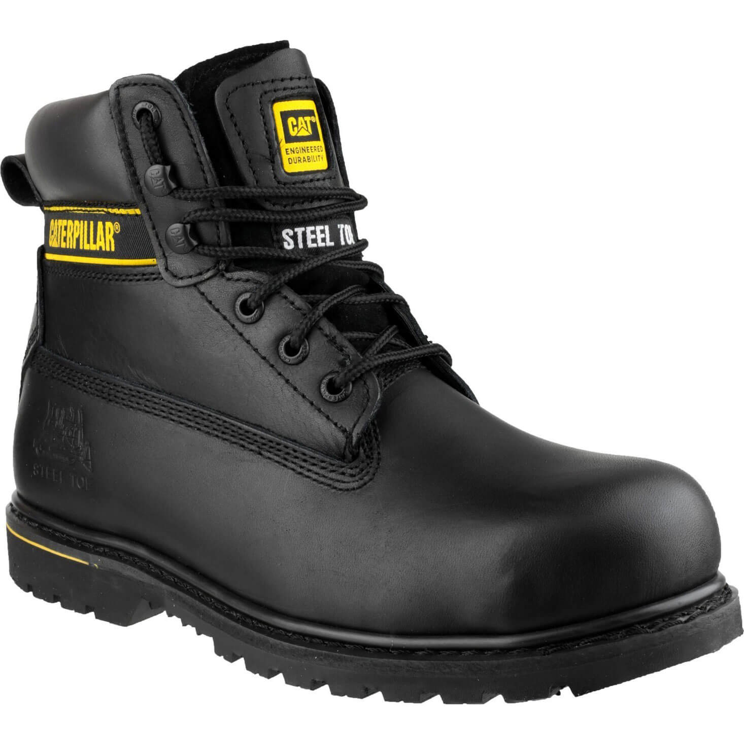 Caterpillar Mens Holton Safety Boots Black Size 10