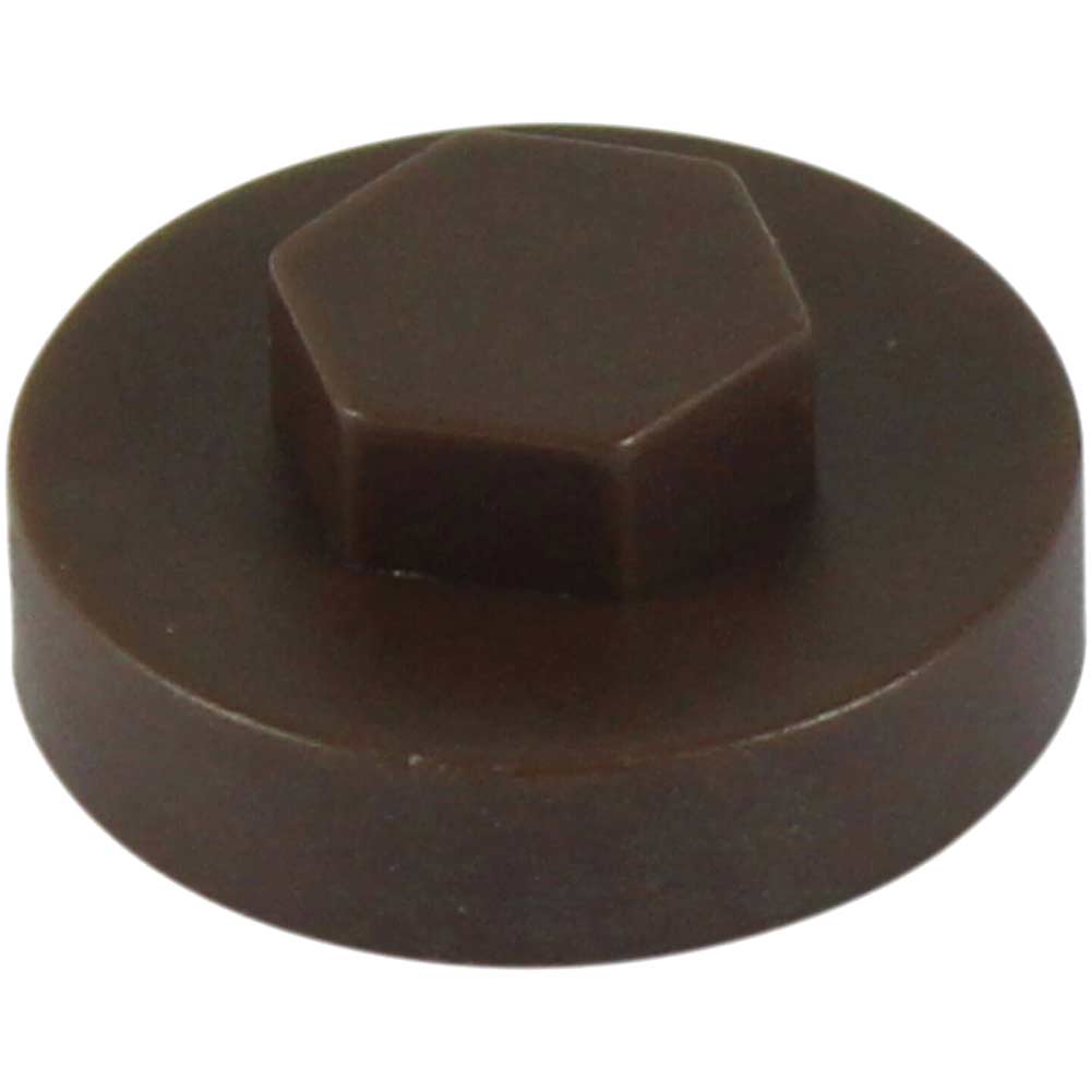 Image of Colour Match Hexagon Screw Cover Cap 5/16" x 16mm Van Dyke Brown Pack of 1000