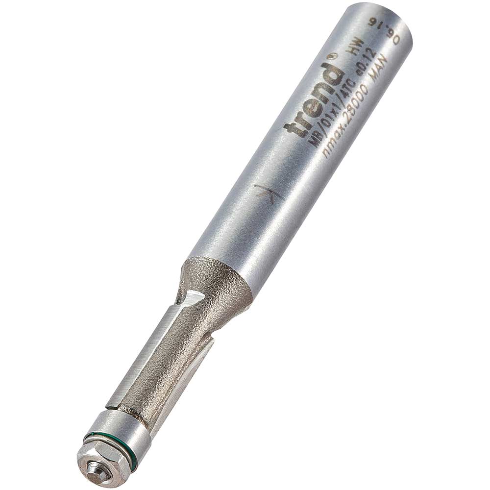 Image of Trend Mini Bearing Guided Flush Trimmer Router Cutter 4.8mm 11mm 1/4"