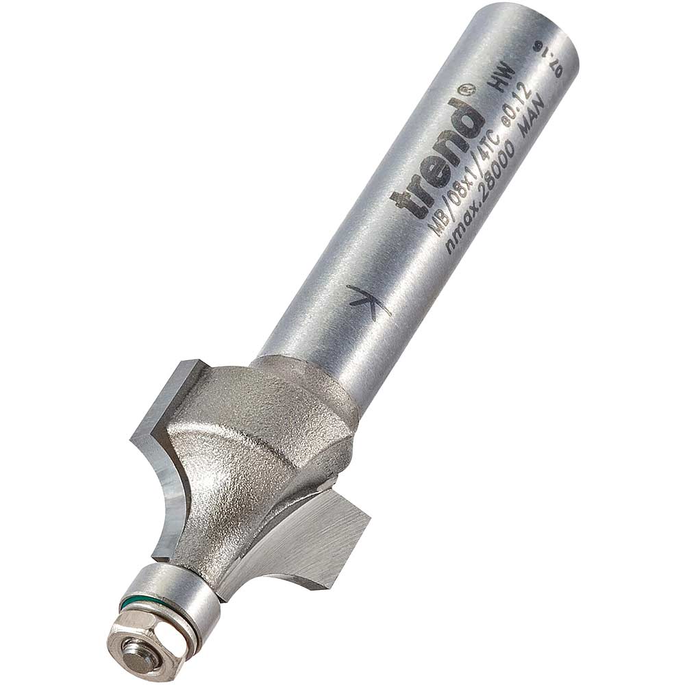 Photo of Trend Mini Guided Round Over Router Cutter 12.7mm 9.5mm 1/4