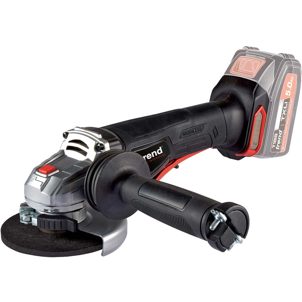 Trend T18S/AG115 18v Cordless Brushless Angle Grinder 115mm No Batteries No Charger No Case