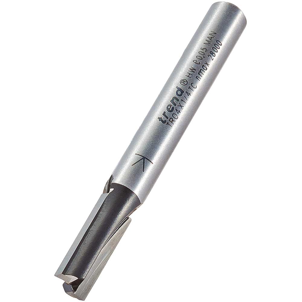 Photo of Trend Two Flute Ptfe Coated Non Stick Router Cutter 6mm 16mm 1/4