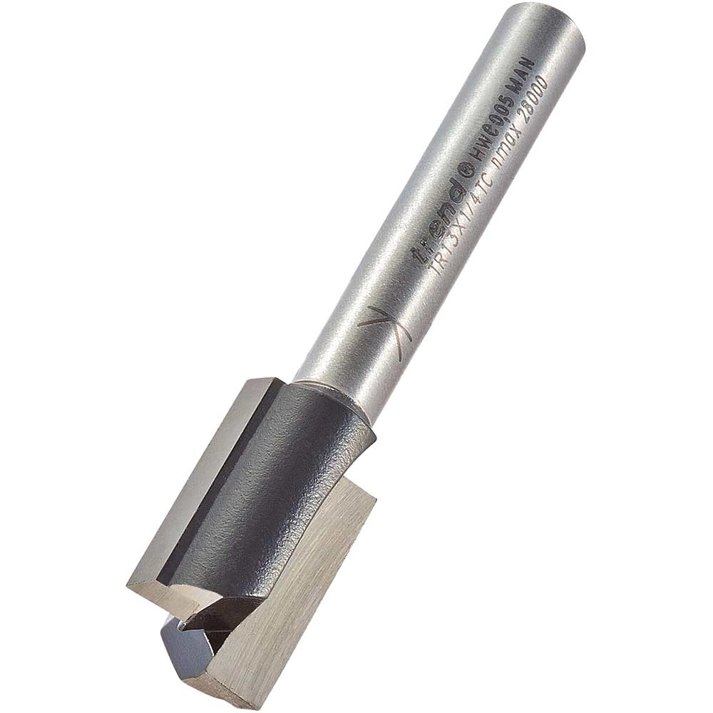 Photo of Trend Two Flute Ptfe Coated Non Stick Router Cutter 12.7mm 19mm 1/4