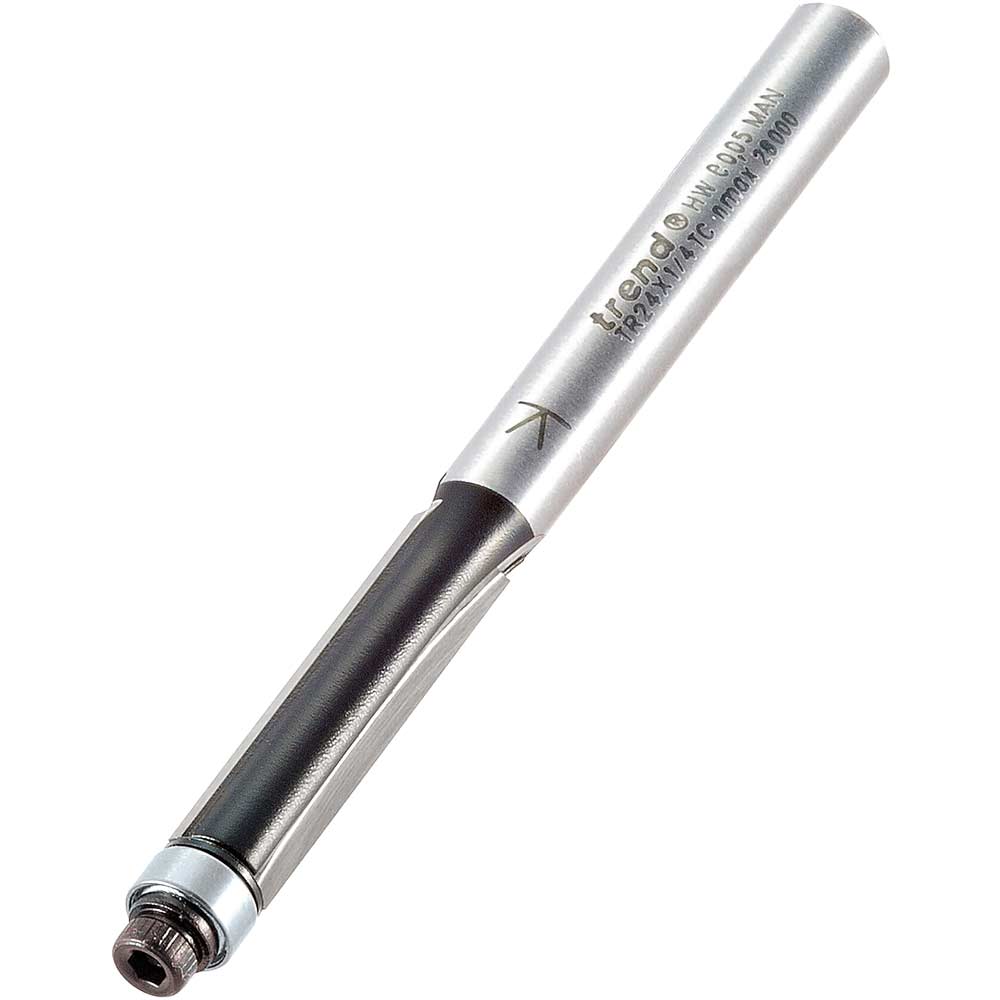 Photo of Trend Trade Bearing Guided Trimmer Router Cutter 6.35mm 25.4mm 1/4