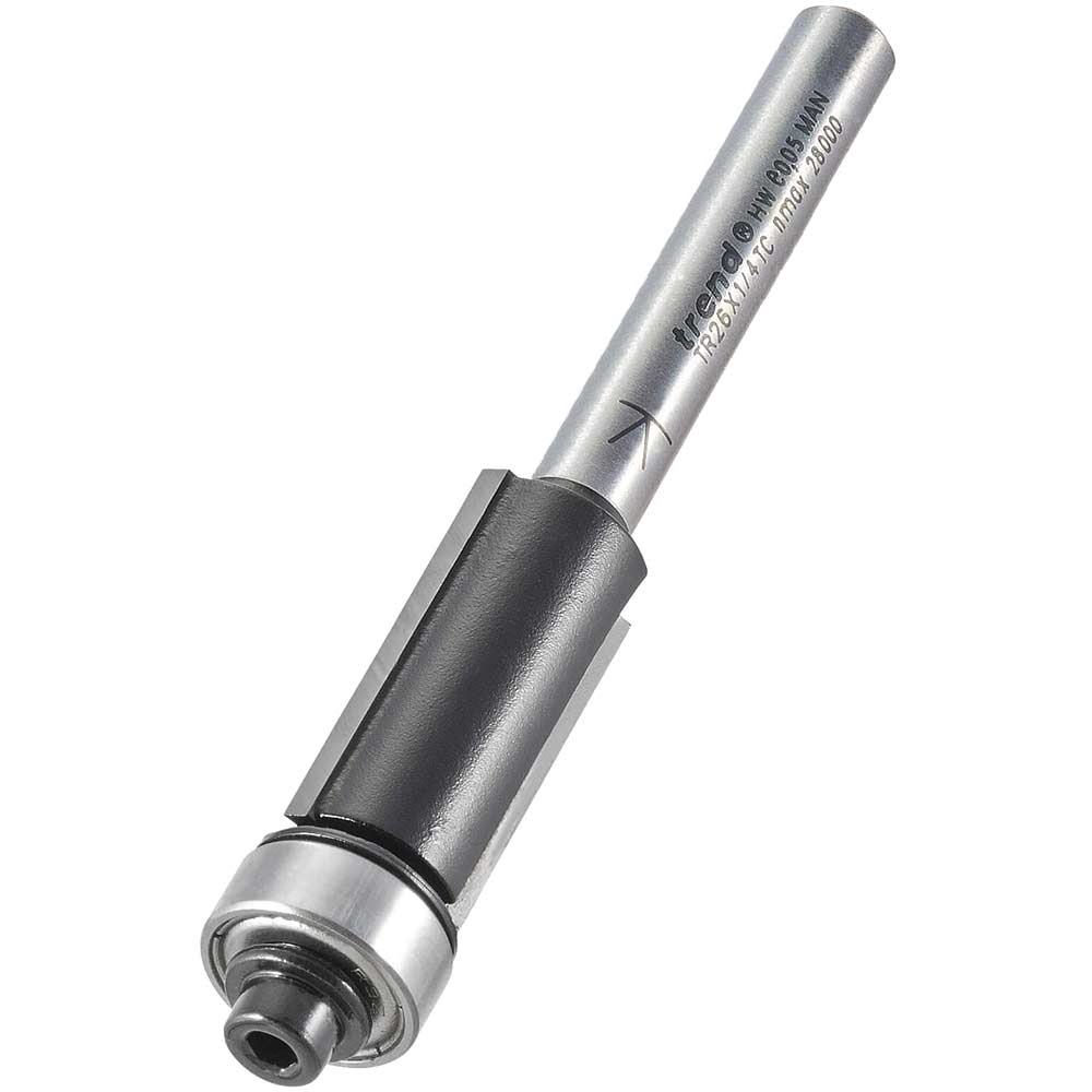 Photo of Trend Trade Bearing Guided Trimmer Router Cutter 12.7mm 25.4mm 1/4