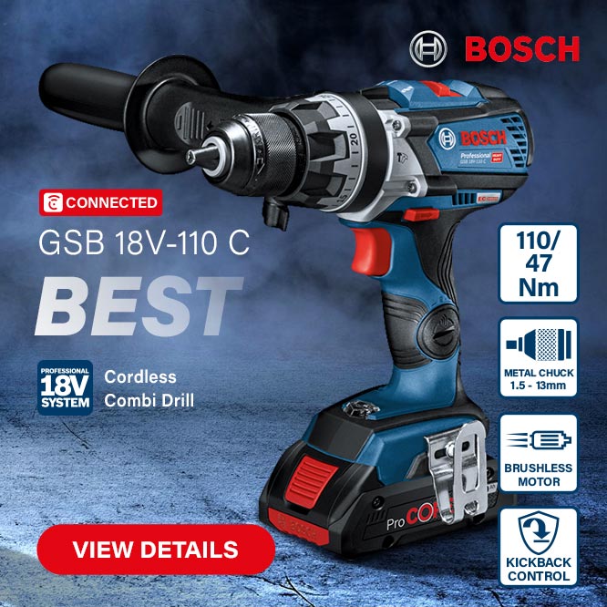 Bosch GSB 18V-110 18v Cordless Brushless Combi Drill Connect