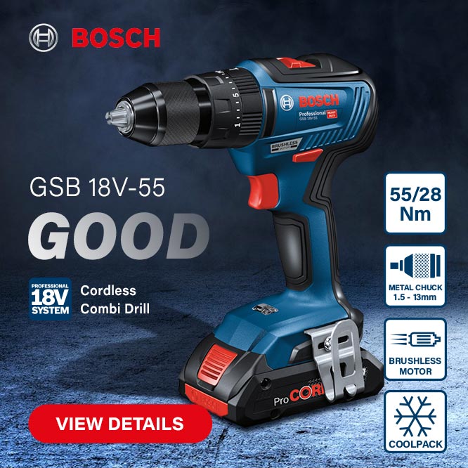 Bosch GSB 18V-55 18v Cordless Brushless Combi Drill