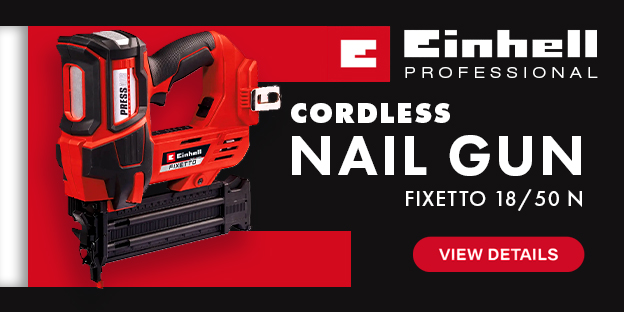 Einhell Professional FIXETTO 18/50 N 18v Cordless Nail Gun Einhell Professional FIXETTO 18/50 N 18v Cordless Nail Gun