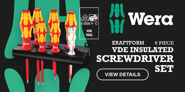 Wera 6 Piece Kraftform VDE Insulated Screwdriver Set