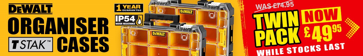 33% OFF - DeWalt TSTAK Twin Pack Organiser Case