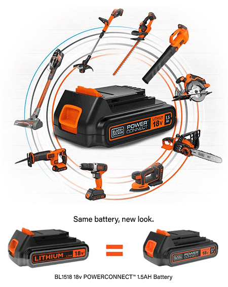 Black and Decker 18v PowerConnect
Battery System BlackDecker 18v PowerConnect BL1518 Battery System