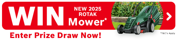 Win a Bosch UNIVERSALROTAK 34-410 Rotary Lawnmower Worth £130