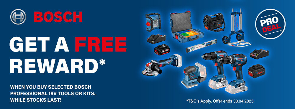 Bosch 18v Professional ProDeals Free Rewards Bosch Professional ProDeals 18v Tool Redeem Free Reward Redemption Promotion Deal