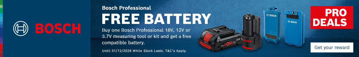 Bosch Professional Claim a Free Battery with Measuring Tools
