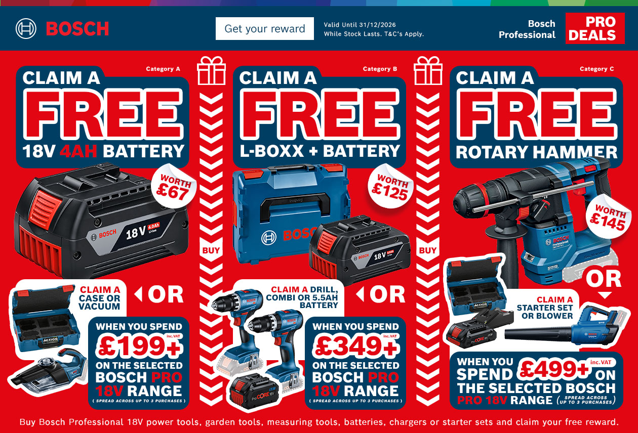 Bosch Professional Claim Free 18V Battery or Tool