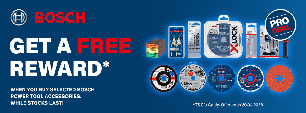 Bosch ProDeals Free Power Tool Accesssories Bosch Professional ProDeals Power Tool Accesssories Redeem Free Reward Redemption Promotion Deal