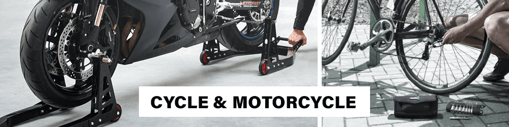 Cycle Motorcycle Bike Stand Air Pump Gear Tool Kit Range