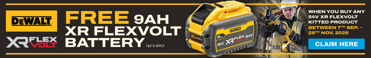 DeWalt XR FlexVolt Free 9Ah Battery Redemption DeWalt XR FlexVolt Free 9Ah Battery Redemption