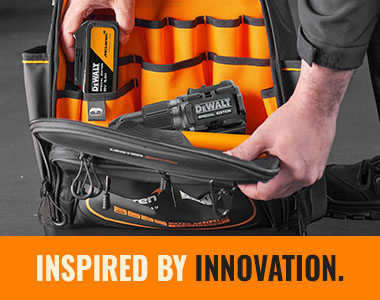 DEWALT x McLaren F1 Team Special Edition TSTAK storage and Pro Backpack — Inspired by Innovation