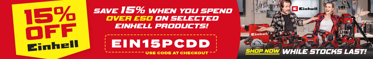 Save 15 Percent On All Einhell Products Einhell Free Battery Voucher
