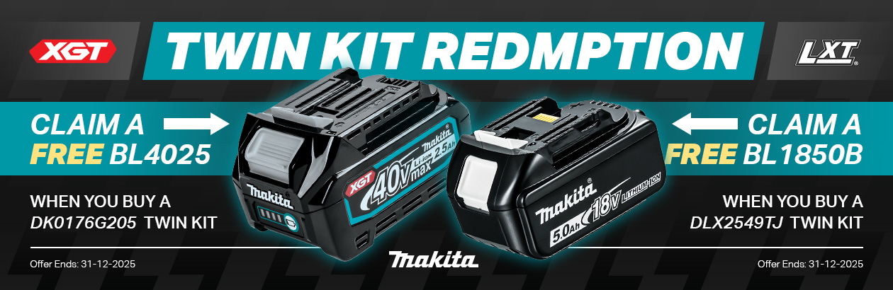 Makita Twin Kit Free Battery Redemption - Claim Now! Makita Twin Kit Free Battery Redemption