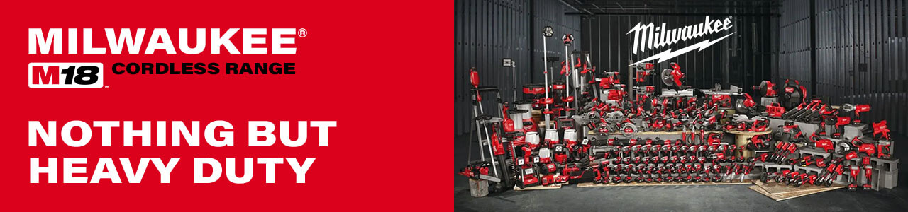 Milwaukee M18 Cordless Tools Range