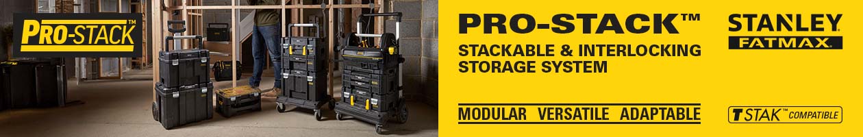 Stanley FatMax Pro-Stack interlocking modular stackable Tool Cases Storage TSTAK compatible