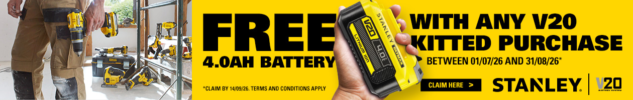 Stanley Fatmax V20 Free 18v Battery Redemption
