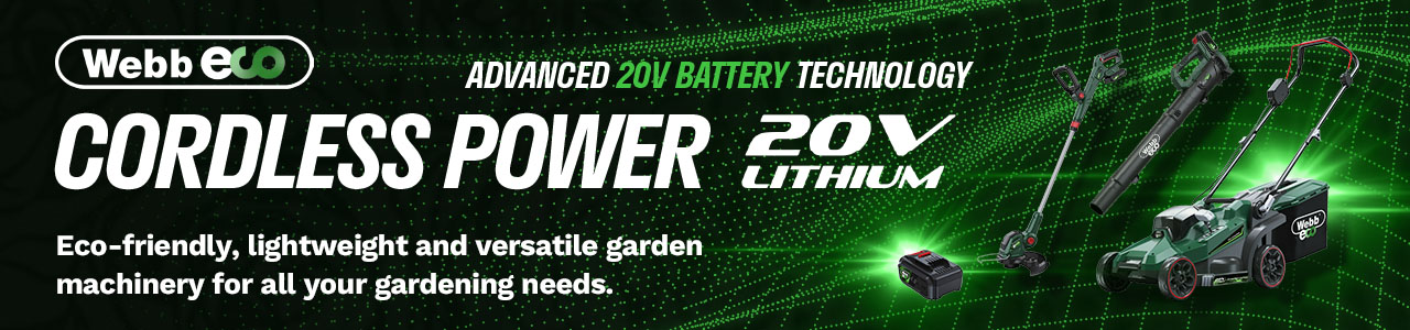 Webb Eco 20v Cordless Garden Tool Range Webb Eco 20v Cordless Garden Tool Range