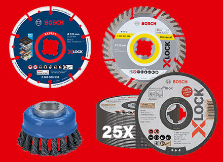 X-LOCK Accessories for Bosch GWX 18V-15 C / SC Angle Grinder 125mm X-LOCK Accessories for Bosch GWX 18V-15 C / SC Angle Grinder 125mm