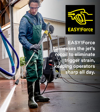Karcher HDS 7/10-4 M hot water pressure washer with EASY!Force trigger gun for zero-effort control