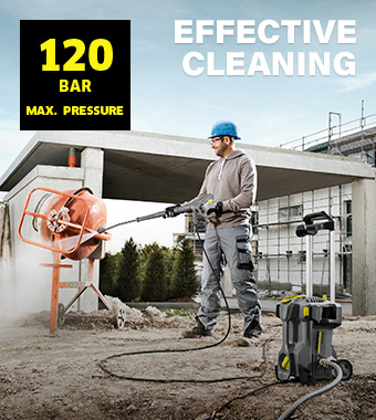 The power to tackle even the
most resilient dirt & grime. Karcher HD 4-9 P 15209650 Pro Pressure Washer 120 Bar dirt grime
