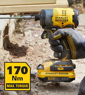 Stanley FatMax V20 18v Cordless Torque 170Nm Impact Driver SFMCF810