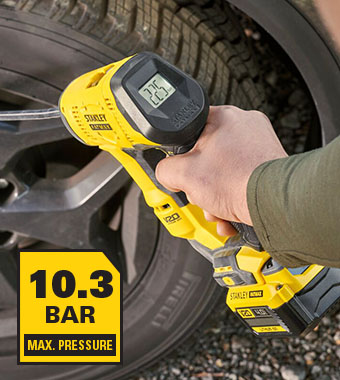 High-Pressure 10.3 Bar Inflator Stanley FatMax V20 18v Cordless High-Pressure Compact Inflator SFMCE521