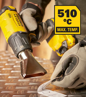 Delivers a high temperature of up
to 510°C for a variety of applications. Delivers a high temperature of up to 510°C for a variety of applications